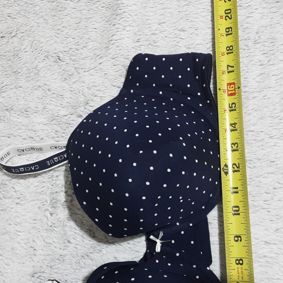 CACIQUE Size 46C Women's Navy Polka Dot Bra - Picture 10 of 10